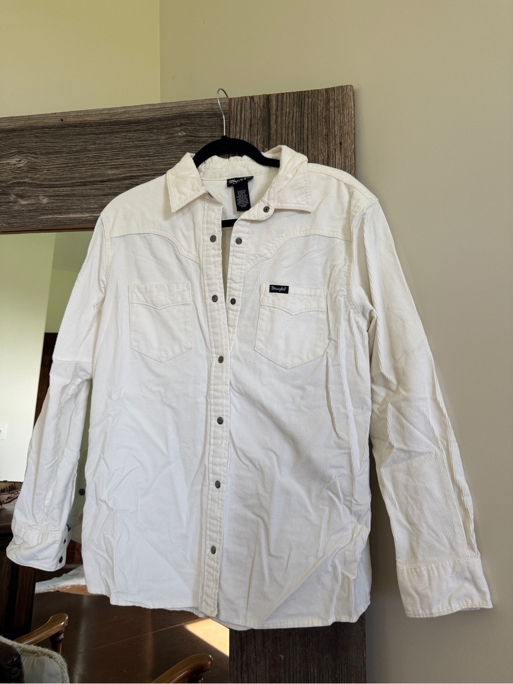 Wrangler White Lightweight Western Shirt Jacket